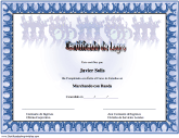 Certificado de Logro en Marchando con Banda
