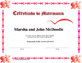 Certificado de Matrimonio