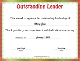 Outstanding Leader